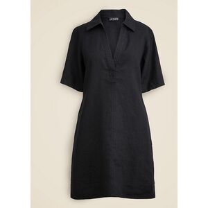 J.Crew black linen popover dress XS